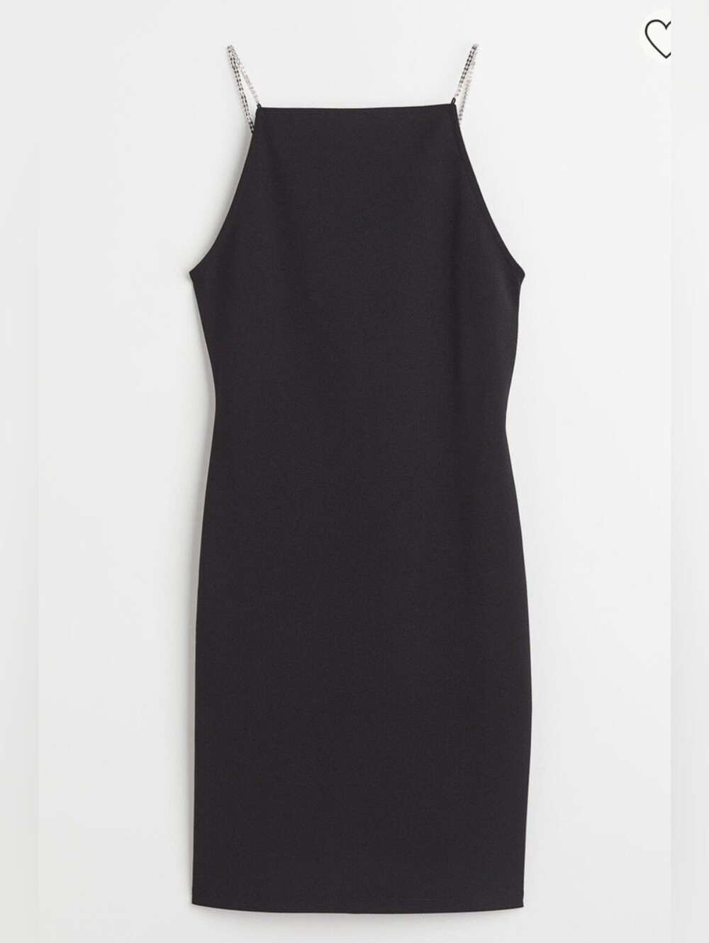 H&M Rhinestone Strap Black Dress